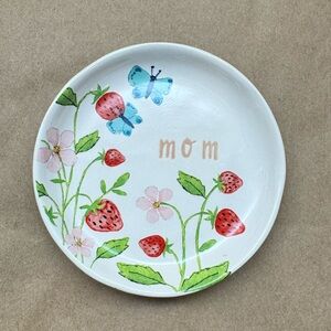 Rae Dunn Mom Coaster (or Ring Tray) Strawberries and Butterfly’s. 4” across